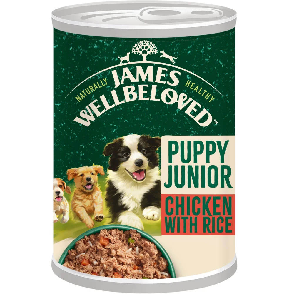 Puppy Wet Dog Food Chicken, Rice & Vegetables in Loaf 12 cans Image 1